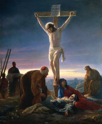 Photograph of the painting The Crucifixion, by Carl Heinrich Bloch