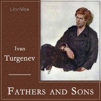 Audiobook cover of Fathers and Sons, by Ivan Turgenev, read by Roger Melin at LibriVox