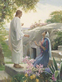 Photo of the painting Mary and the Resurrected Lord, by Harry Anderson