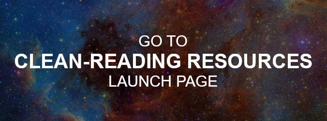 "Go to Clean-Reading Resources Launch Page" on a photo of the North America nebula